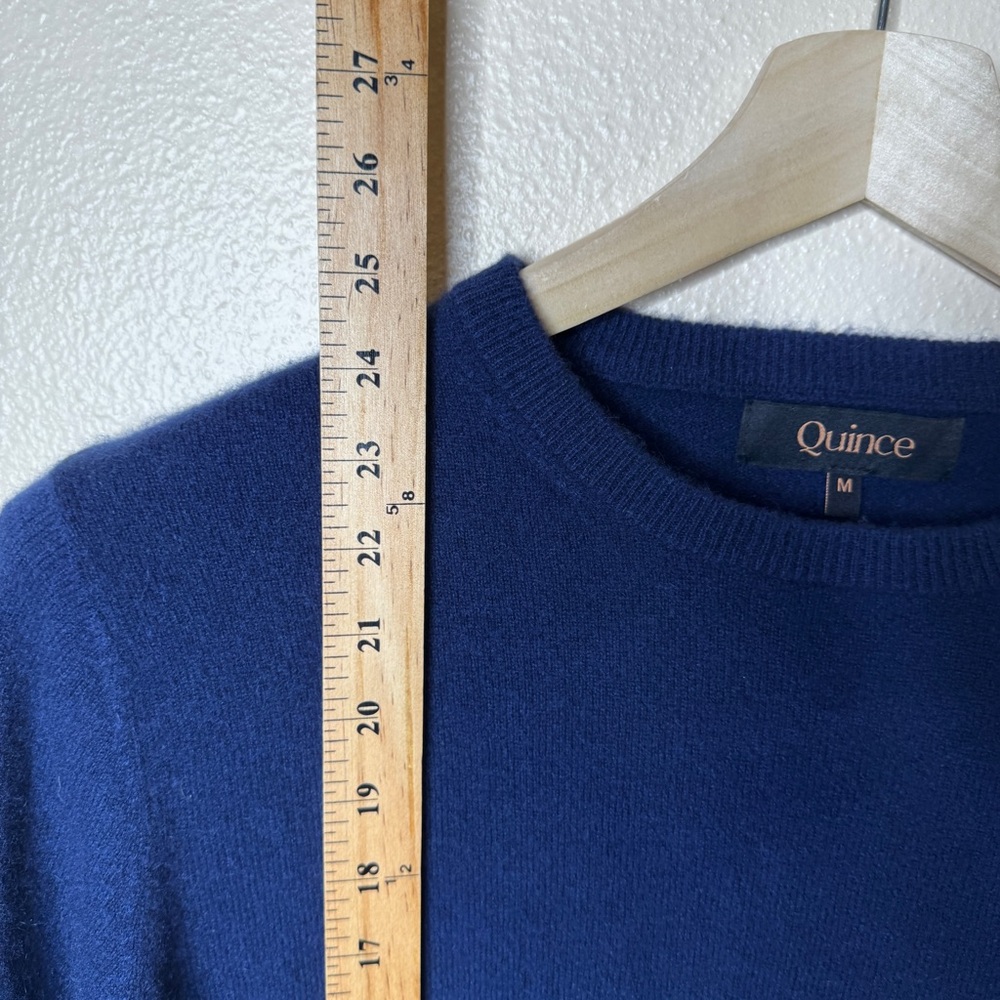 Quince Sweater Women's Medium Navy Crewneck Cashmere Classic Casual - Picture 4 of 6